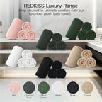 REDKISS 4 Pack Pink Bath Towels, 35 x 70 in Extra Large Coral Fleece Bath Towel - Image 6