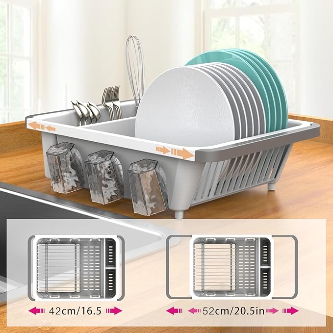 Dish drying rack expandable over the sink, in the sink and - Image 4