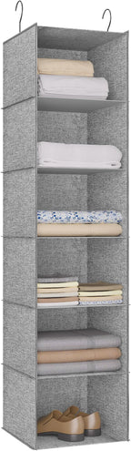 6-Shelf Hanging Storage Closet Organizer, Linen Rv Storage and Organization by DonYeco