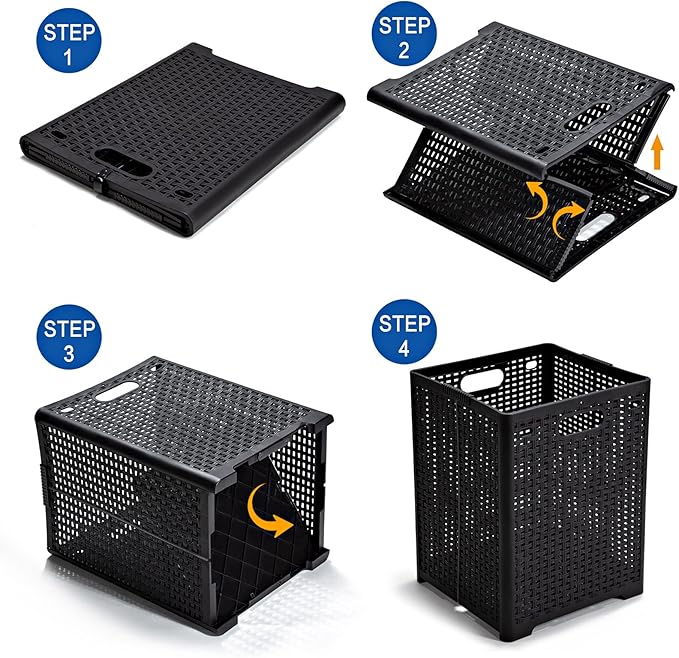 42L Collapsible Plastic Laundry Baskets, Foldable Laundry Hamper - Image 5