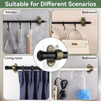 ANDGOO 6 Pack No Hole Curtain Rod Brackets Hangers, Self Adhesive Curtain Rod - Image 6