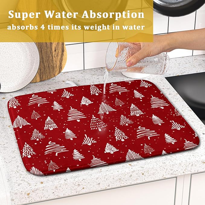 Christmas Dish Drying Mat 18 x 24 Inch - Image 3