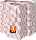 3 Pack Large Laundry Basket, Waterproof & Freestanding Laundry Hamper, by Unknown