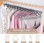Grey Plastic Hangers 50 Pack: No Shoulder Bumps Ultra Thin Plastic Hanger - Image 5