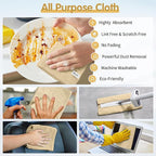 FIXSMITH Beige Microfiber Cleaning Cloth -Pack of 8, Highly Absorbent Cleaning - Image 4