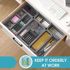 25 PCS Drawer Organizer Set, 4 Size Makeup Drawer Divider Organizer - Image 4
