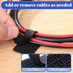 100 Pcs Hook and Loop Cable Ties, Self Adhesive Cable Management Desktop Cable - Image 6