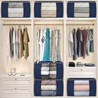 Fab totes 24 Gallons Clothes Storage, Foldable Thick Fabric Blanket Storage Bags - Image 5