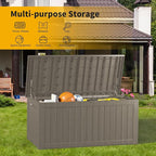 TARKARI 270 Gallon Lockable Resin Deck Box, Waterproof & UV-Resistant Outdoor Storage Box for Outdoor Cushion Storage, Garden Tools & Pool Accessories Storage, Gray - Image 6
