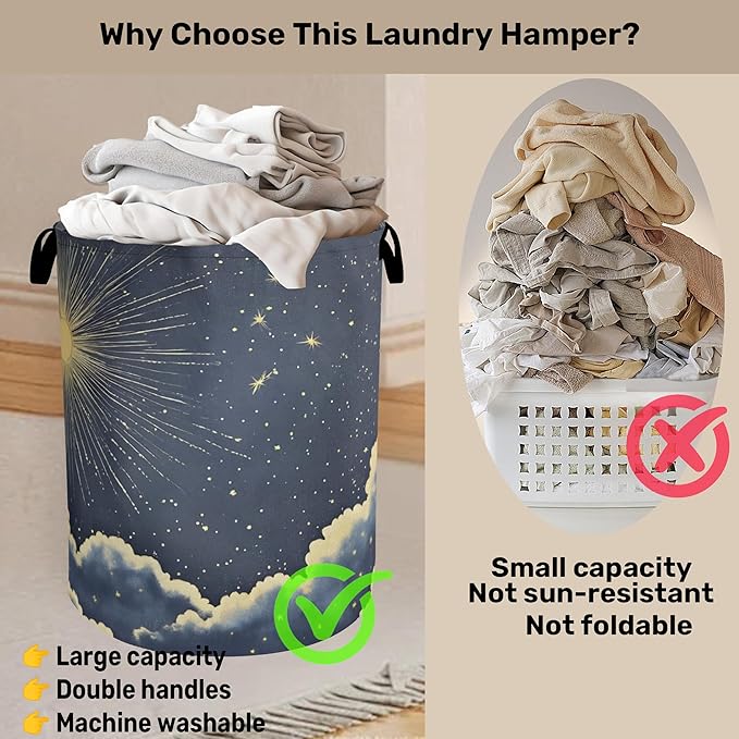 Sun Cloud Gothic Laundry Basket - Image 3
