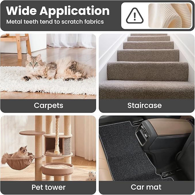 3 in 1 Carpet Rake for Pet Hair Removal, Tool Set of 3, 55” Long Handle Carpet - Image 6