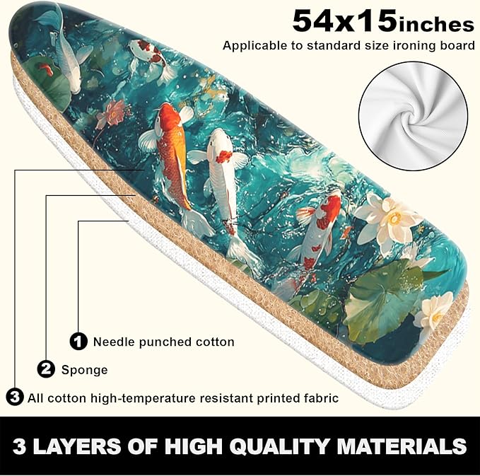 Ironing Board Cover 15x54 Inch- Standard Cotton Cover - Image 3