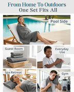 100% Cotton Bath Towels Set of 24 – 2 Bath Sheets, 2 Large Bath Towel, 2 Gym - Image 6