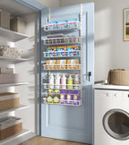 Over The Door Pantry Organizer, Wall Mount Spice Rack, Pantry Hanging Storage - Image 9