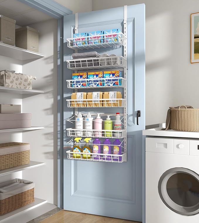 Over The Door Pantry Organizer, Wall Mount Spice Rack, Pantry Hanging Storage - Image 9