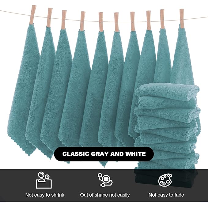 MOONQUEEN Microfiber Facial Cloths Fast Drying Washcloth 12 Pack - Image 3