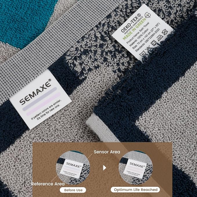 SEMAXE Bathroom Towel, 100% Cotton Bath Towel - Image 4