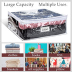 Hoolerry 6 Pieces Sweater Storage Bags Plastic Clear PVC Clothes Storage Bags - Image 7