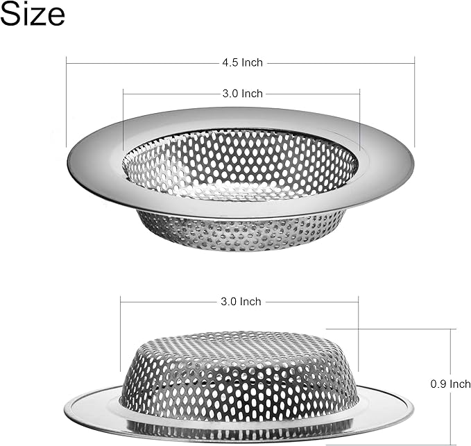 2PCS - Kitchen Sink Drain Strainer and Anti-Clogging Stopper Drainer Set - Image 3