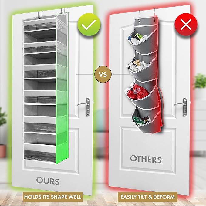 HOMELUX THEORY UPGRADED 6 Tiers Over The Door Organizer Hanging - Image 4