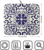 Boho Ethnic Design Dish Drying Mat - Image 2