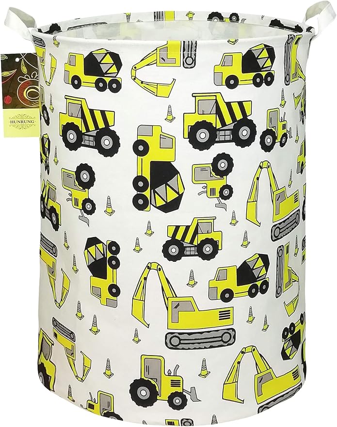 HUNRUNG Laundry Hamper, Large Canvas Fabric Lightweight Storage Basket Toy by HUNRUNG