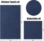 Homaxy Kitchen Towels and Dishcloths Set, 10 x 10 and 13 x 19 Inches, No Lint - Image 6