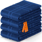 DecorRack Large Kitchen Towels, 100% Cotton Hand Towels, Plaid Pattern Cleaning - Image 8
