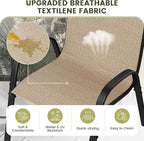 UDPATIO Patio Chairs Set of 8, Stackable Outdoor Dining Chairs with High Back, Breathable Textilene Fabric Outdoor Chair All Weather, 350LBS Capacity for Garden, Backyard (Brown) - Image 5