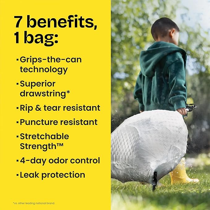 Glad ForceFlex Tall Kitchen Trash Bags, 13 Gallon, Gain Lavender - Image 6