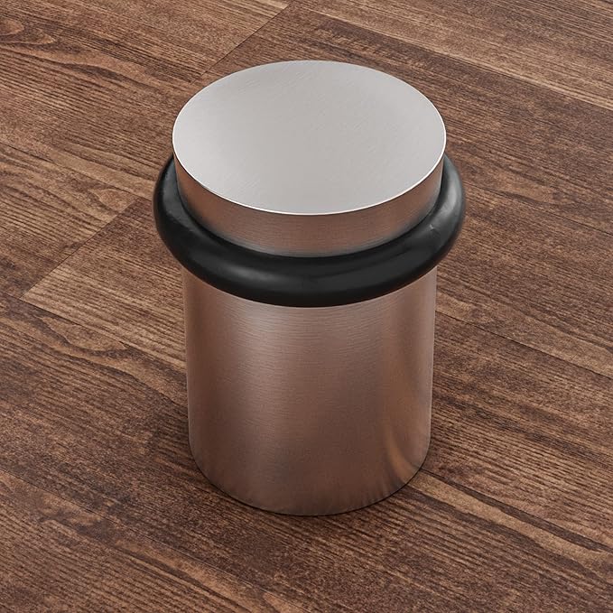 NYCO - Floor Door Stopper Chrome Door Stop - Classy Solid Steel Modern Heavy - Image 2