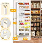 Over The Door Organizer 5 Tiers, Extra Large Behind Door Storage of 10 - Image 2