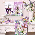 Breling Set of 6 Happy Easter Kitchen Towels Religious Dish Towel Bathroom - Image 3