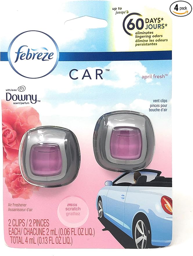 Febreze Car Odor-Eliminating Air Freshener, Downy April Fresh scent by Febreze
