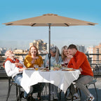 Simple Deluxe 9' Patio Umbrella Outdoor Table Market Yard Umbrella with Push Button Tilt/Crank - Image 7