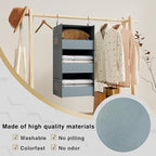 3-Shelf Hanging Closet Organizer and Storage, Foldable Hanging Closet Shelves - Image 6