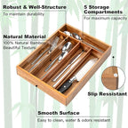 Silverware Organizer Kitchen Drawer Organizer Utensil Organizer Acacia - Image 4