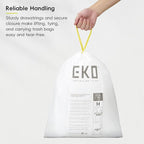 EKO 10.6 Gallon / 35–40 Liter Drawstring Trash Bags, Extra-Strong Leak-Resistant - Image 4