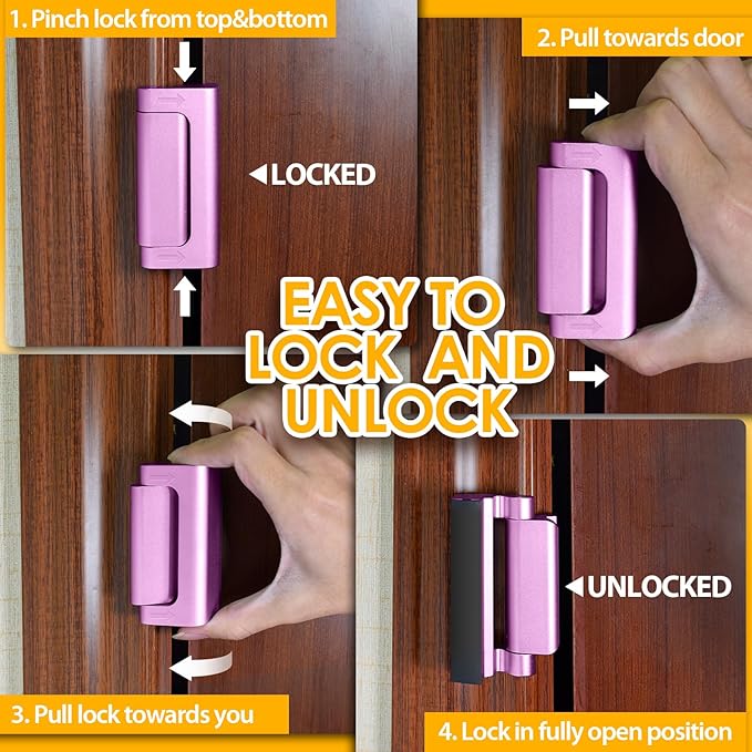 Home Security Door Lock Door Reinforcement Lock Door Locks - Image 6