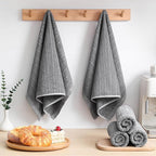 SALAS Kitchen Dish Towels, Bulk Cotton Kitchen Hand Towels, 390 GMS Plaid Dish - Image 6