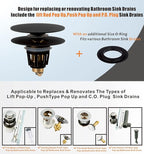 Artiwell Universal Bathroom Sink Drain Stopper, Fits Most Pop-Up Drains - Image 2