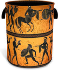 Ancient Greek Warrior Laundry Basket Mural Oxford Cloth Laundry Hamper by Unknown