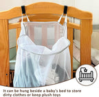 Hanging Washable Laundry Hamper, Over Door Mesh Laundry Bag - Image 5