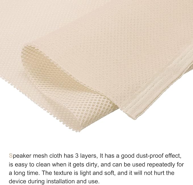 MECCANIXITY Speaker Grill Cloth 20 x 63 Inch Stereo Mesh Fabric Protective - Image 3