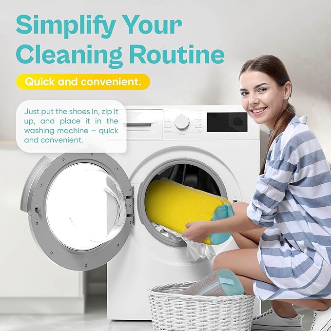 Shoe Washing Machine Bag – 2 Pack Mesh Laundry Bags - Image 2