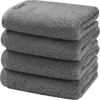 SEMAXE Gray Hand Towels for Bathroom, Quick-Drying, Easy Care by SEMAXE