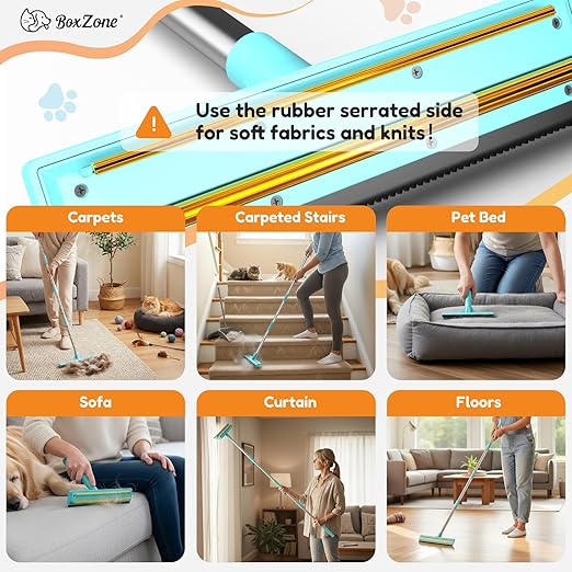3 In 1 Carpet Rake for Pet Hair Removal Tool - Image 6