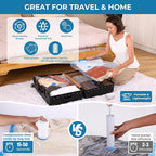 Vacuum Bags for Travel with Portable Electric Pump, 12 Pack Vacuum Seal Bags - Image 5