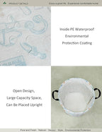 Round waterproof laundry basket, gift basket, suitable - Image 4