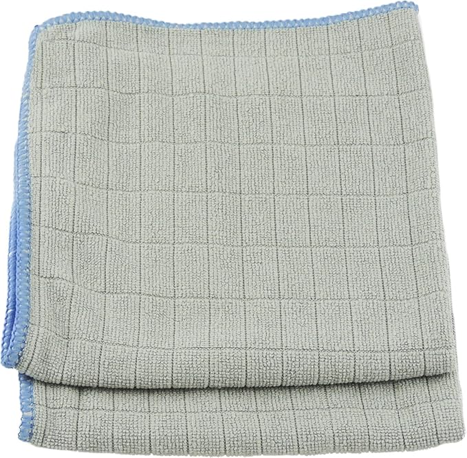 Unger 12” x 12” Microfiber Glass and Mirror Cloths, 2 Pack, Wet and Dry by Unger